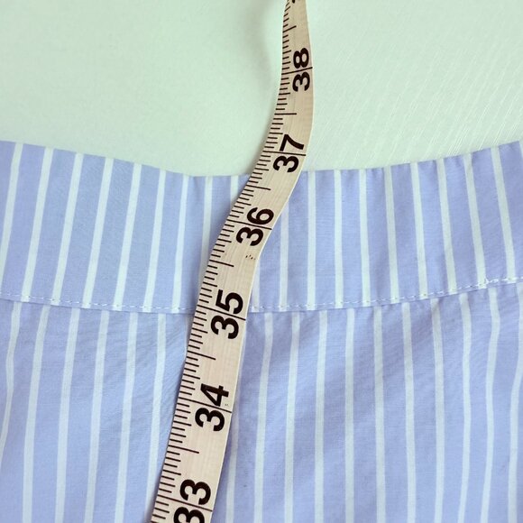 NWT GAP Blue & White Stripe Tiered Midi Cotton Skirt Lined with Pockets 14 - Picture 11 of 14